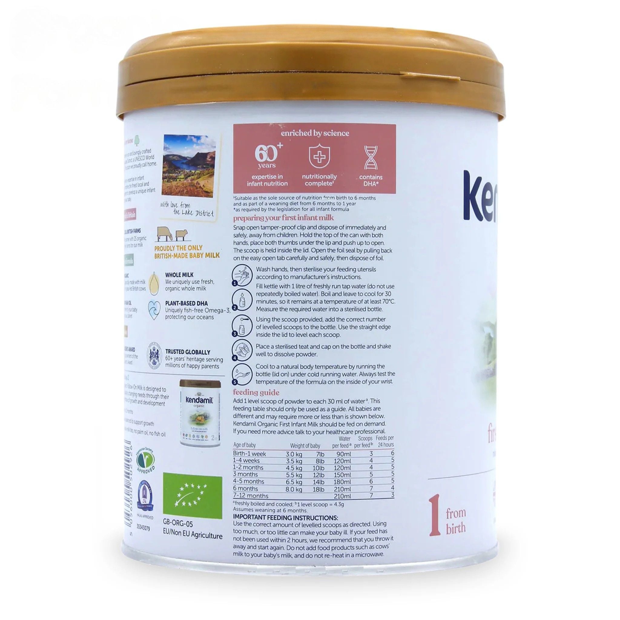 Kendamil EU Bio Nature Organic Stage 1 Formula | Organic Formula Hub