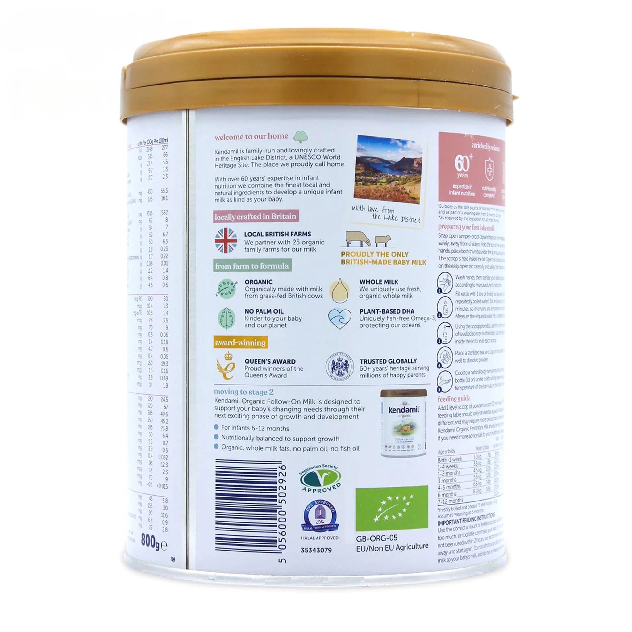 Kendamil EU Bio Nature Organic Stage 1 Formula | Organic Formula Hub