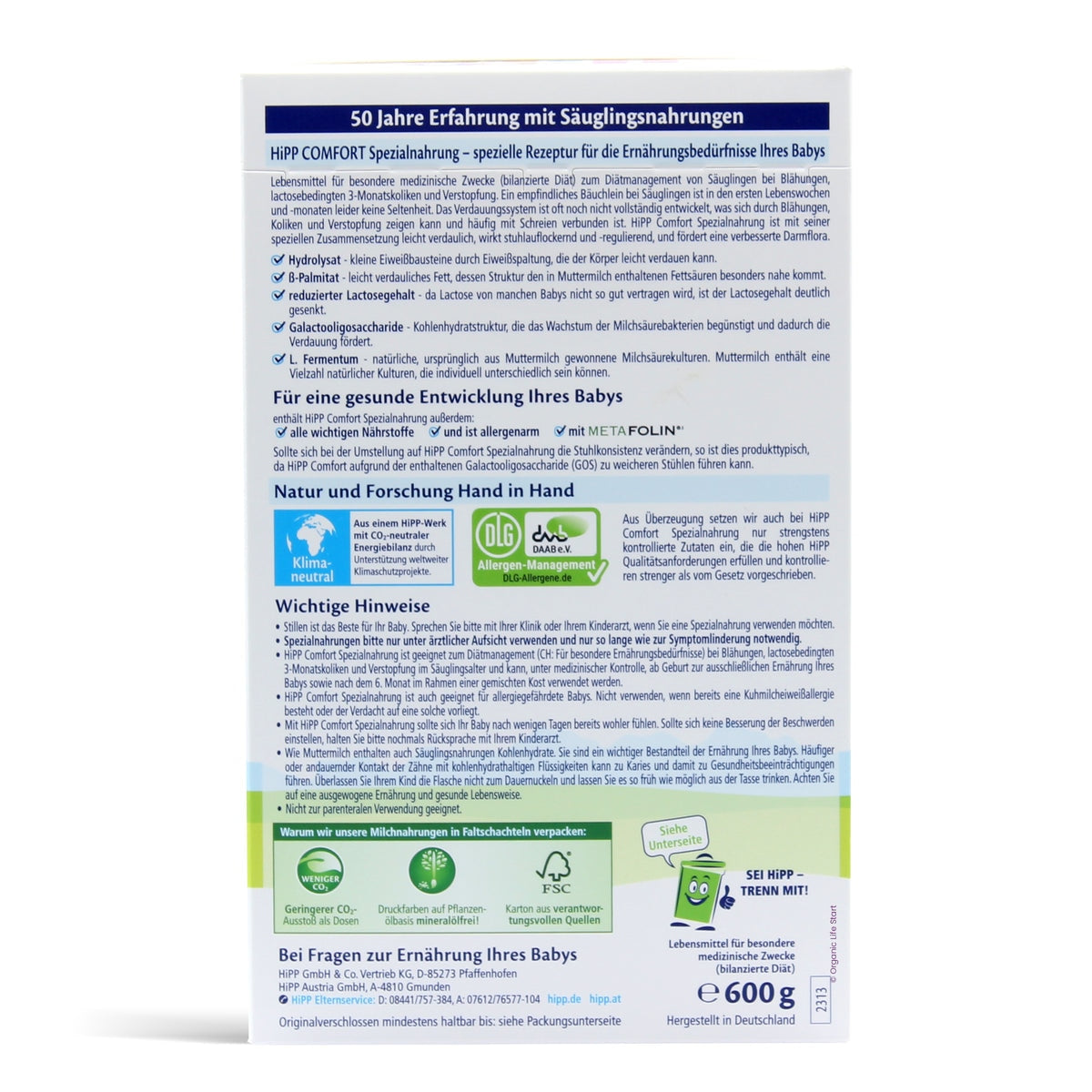 HiPP Comfort Formula | Organic Formula Hub