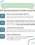 Holle Organic Stage 1 preparation instructions | Organic Formula Hub