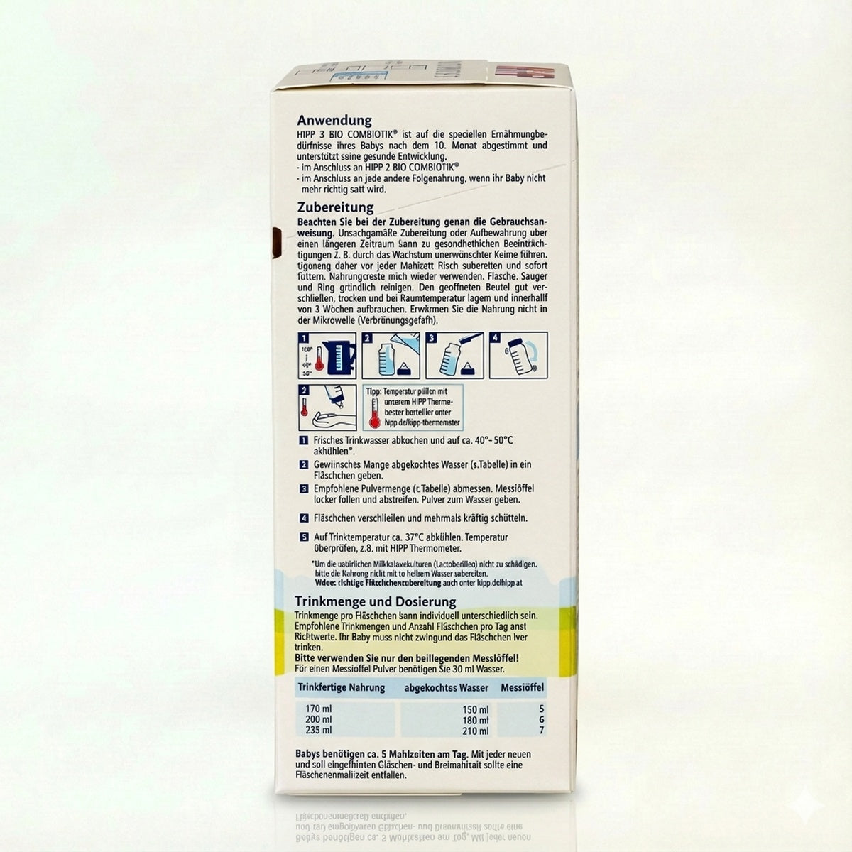 HiPP Bio Stage 3 Formula preparation instructions | Organic Formula Hub 