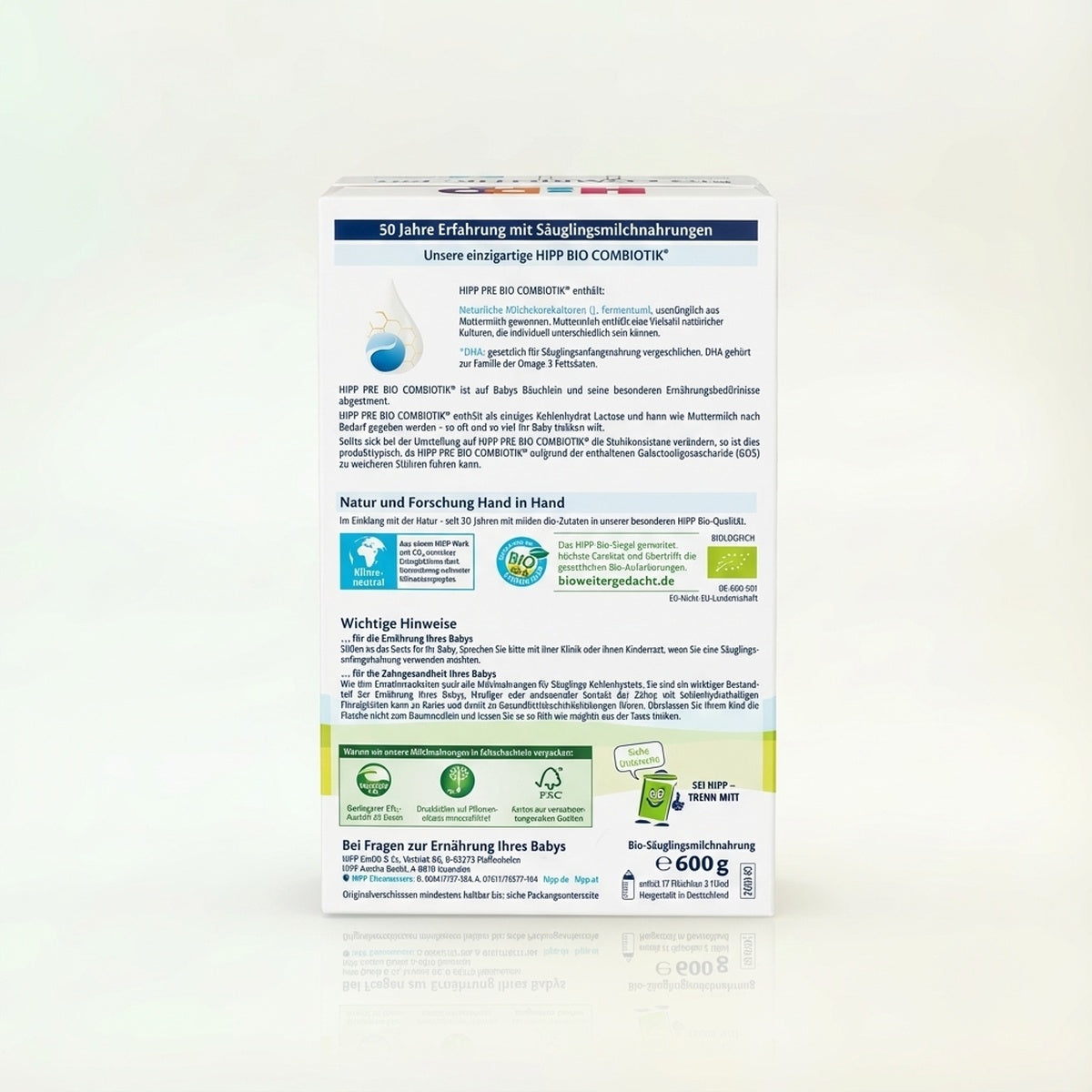 HiPP pre bio combiotik formula instructions | Organic Formula Hub 