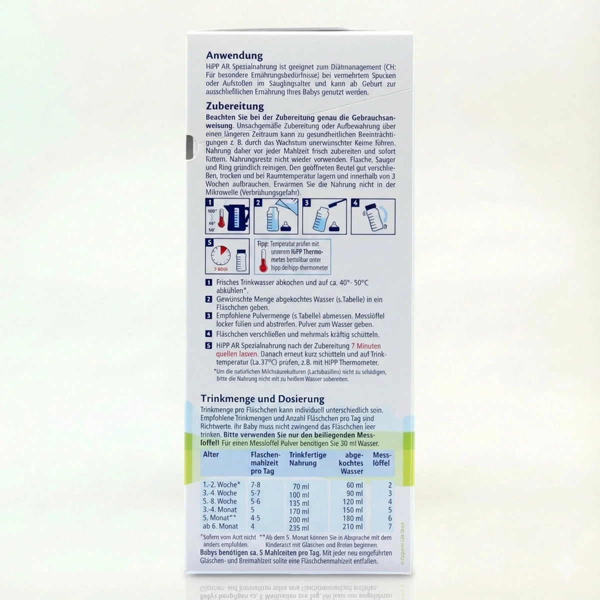 HiPP Anti Reflux Formula preparation instructions | Organic Formula Hub