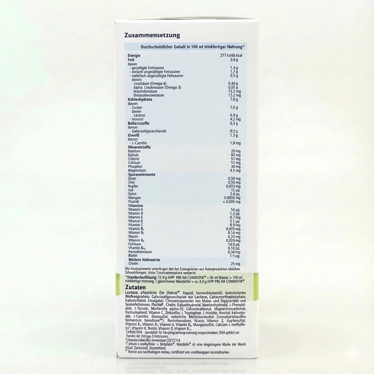 HiPP HA Combiotik PRE Baby Formula preparation instructions | Organic Formula Hub