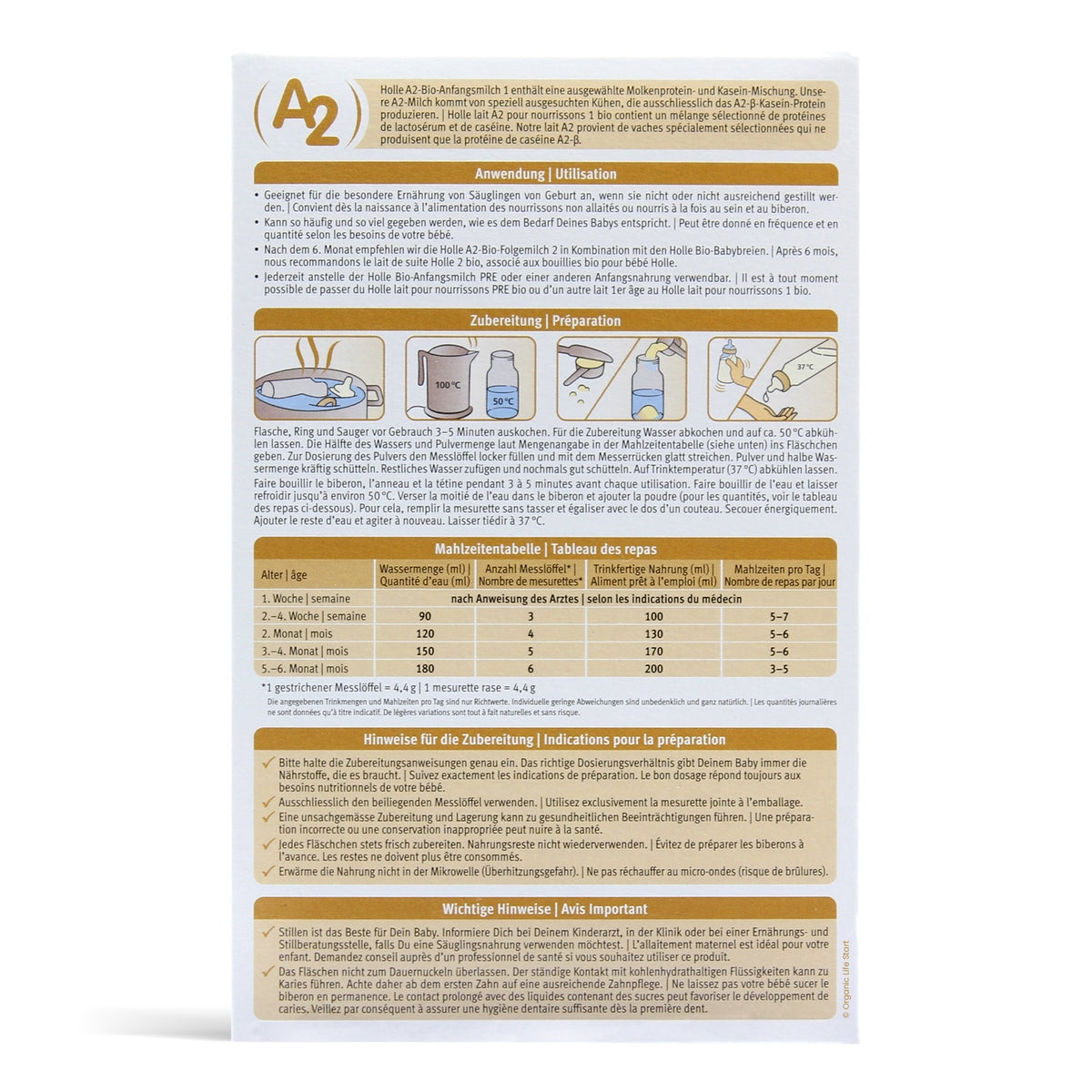 Holle Bio Organic A2 Stage 1 Baby Formula | Organic Formula Hub