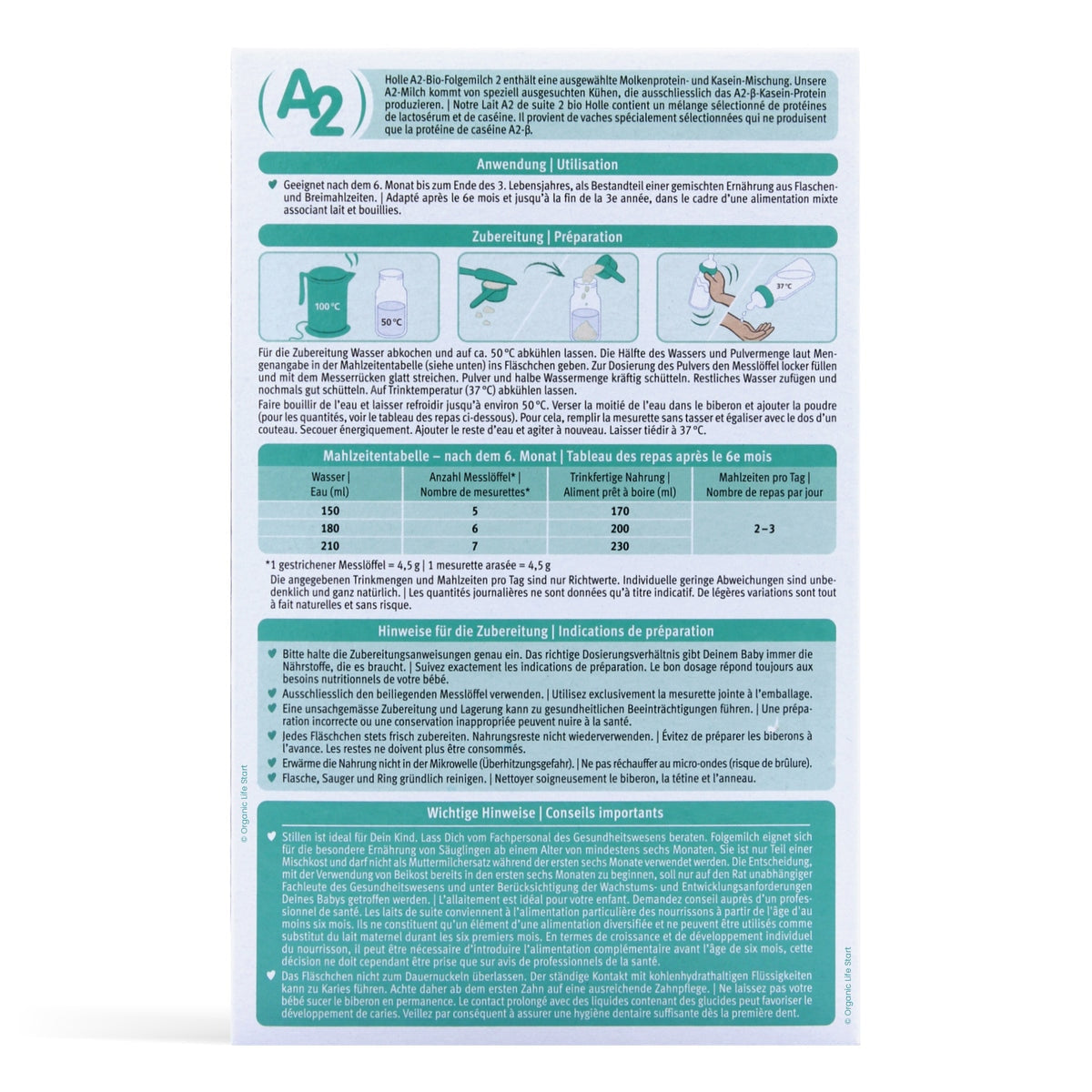 Holle Bio Organic A2 Stage 2 Baby Formula | Organic Formula Hub