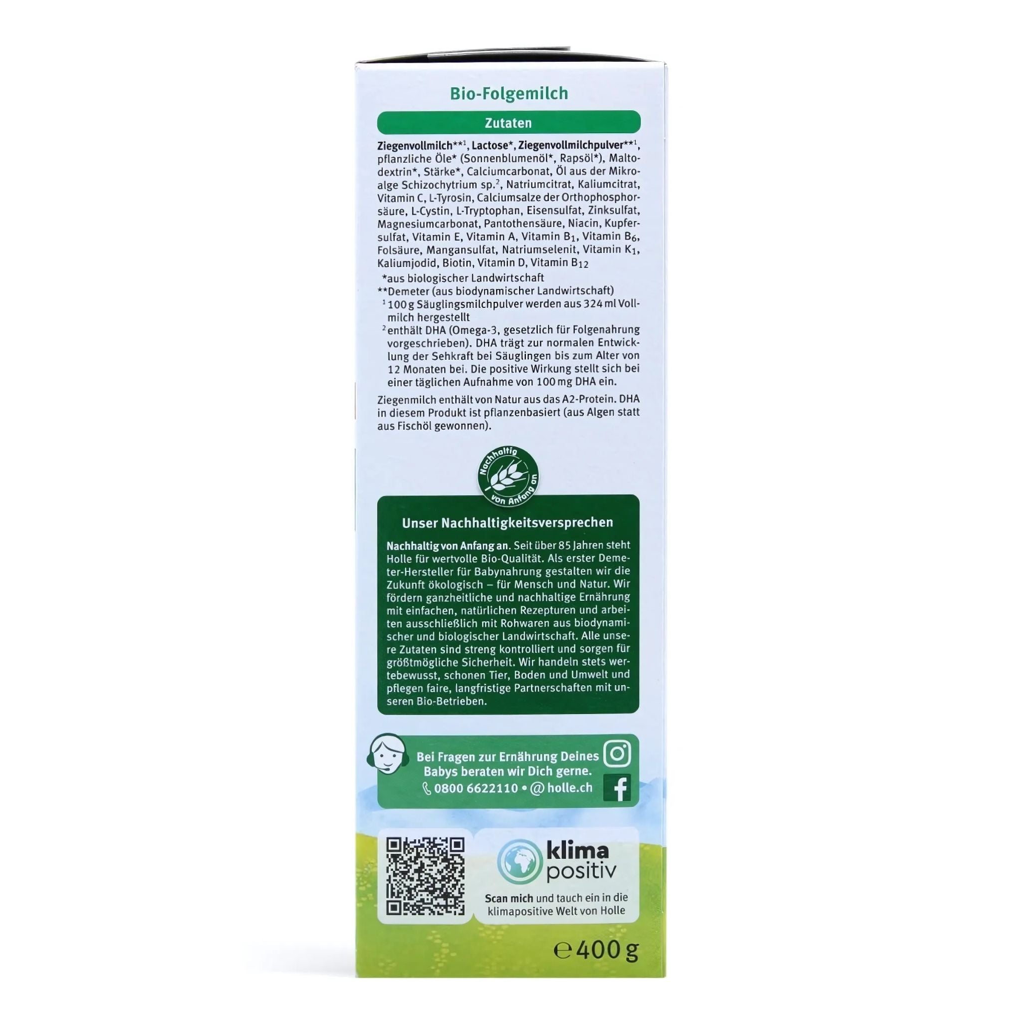 Holle Organic Goat Milk Formula Stage 2 | Organic Formula Hub
