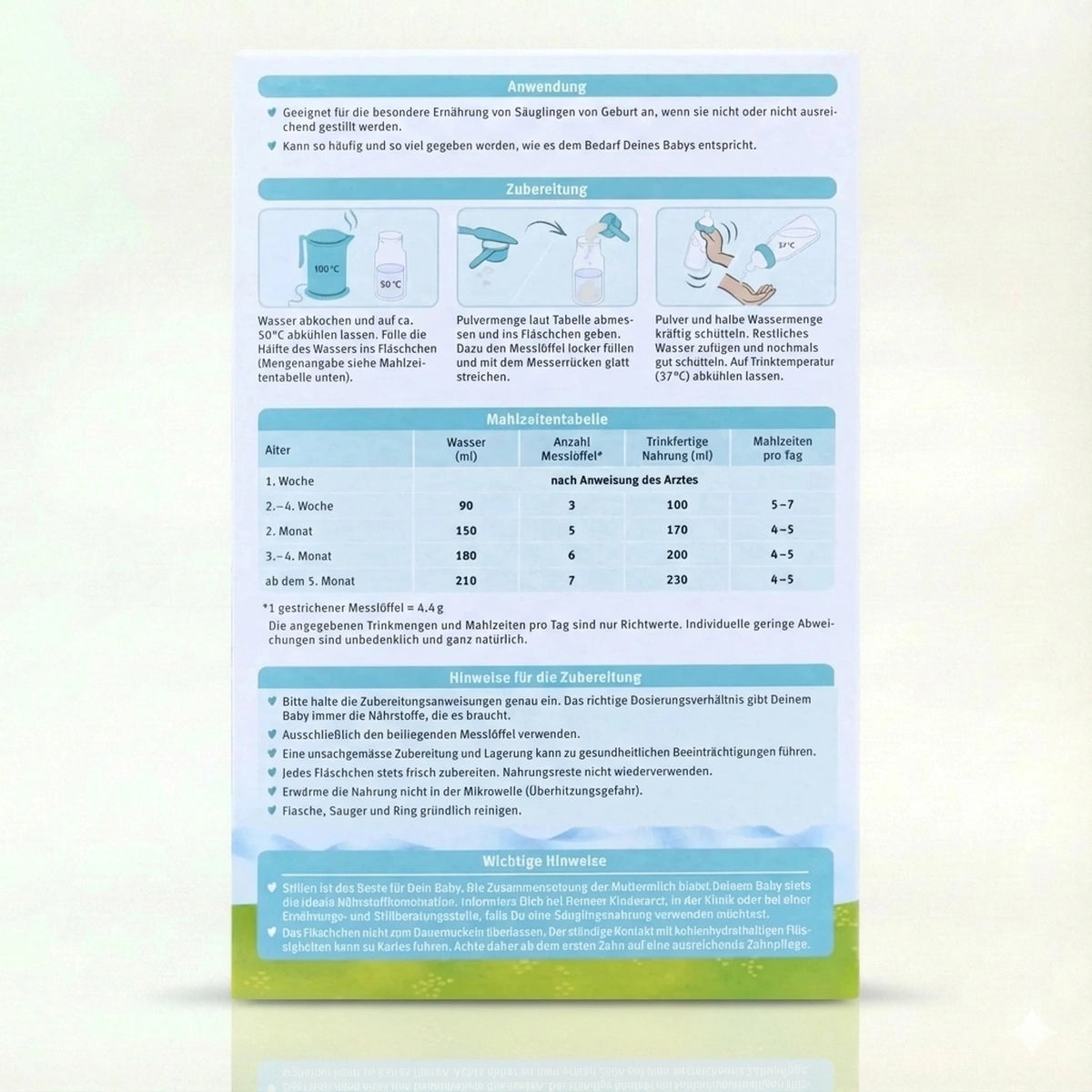 Holle PRE Infant Formula preparation instructions | Organic Formula Hub 