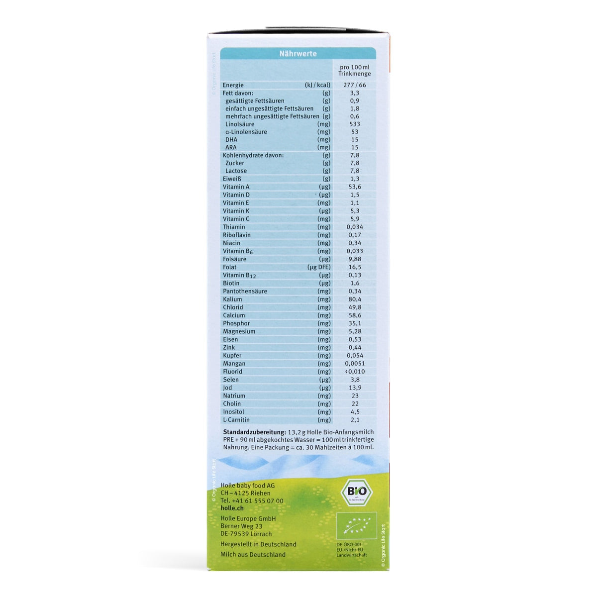 Holle PRE Infant Formula | Organic Formula Hub